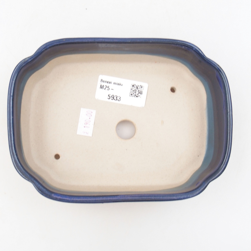 Keramik-Bonsaischale 16 x 12 x 4,5 cm, Farbe blau