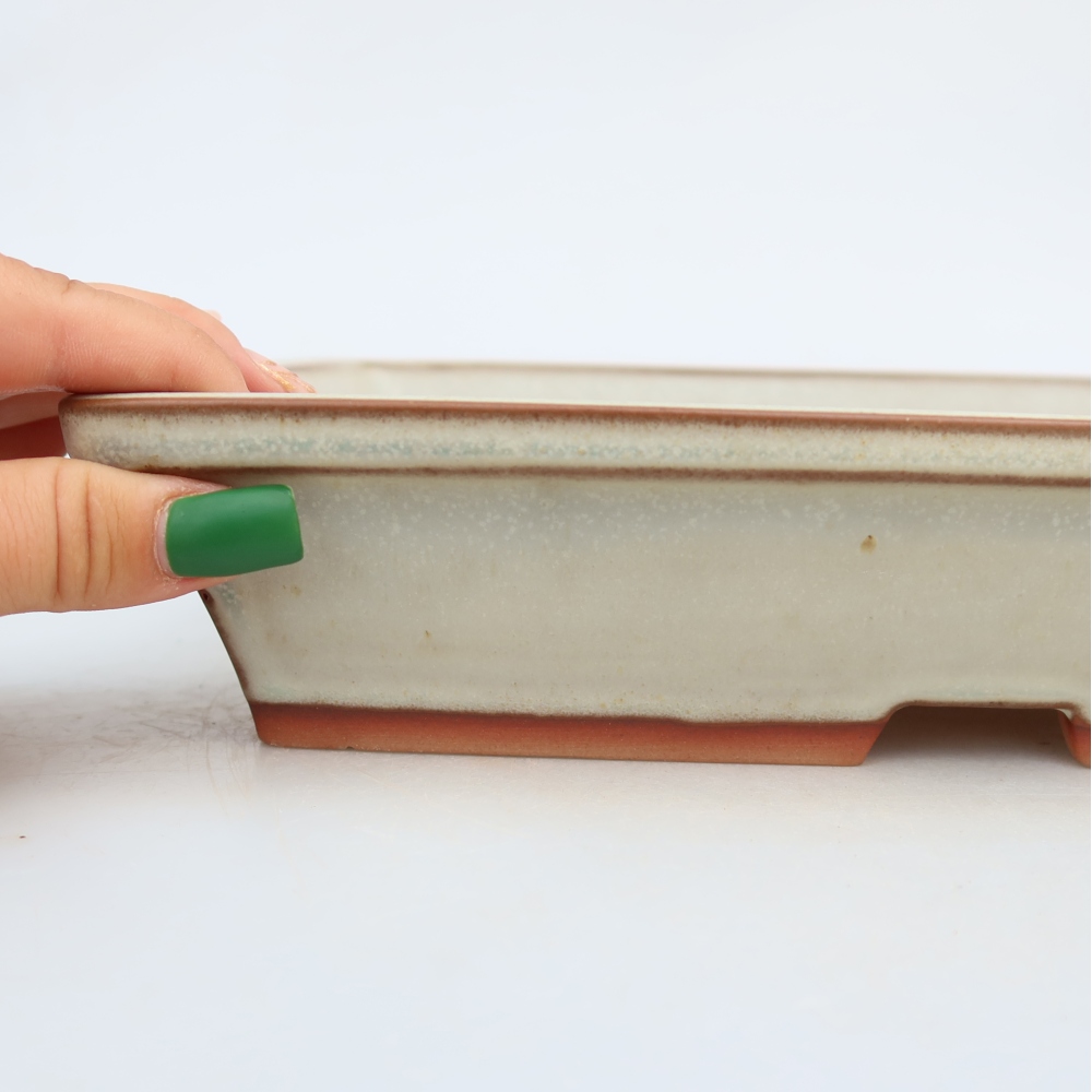 Keramikschale  26 x 19,5 x 5,5 cm, Farbe: Beige