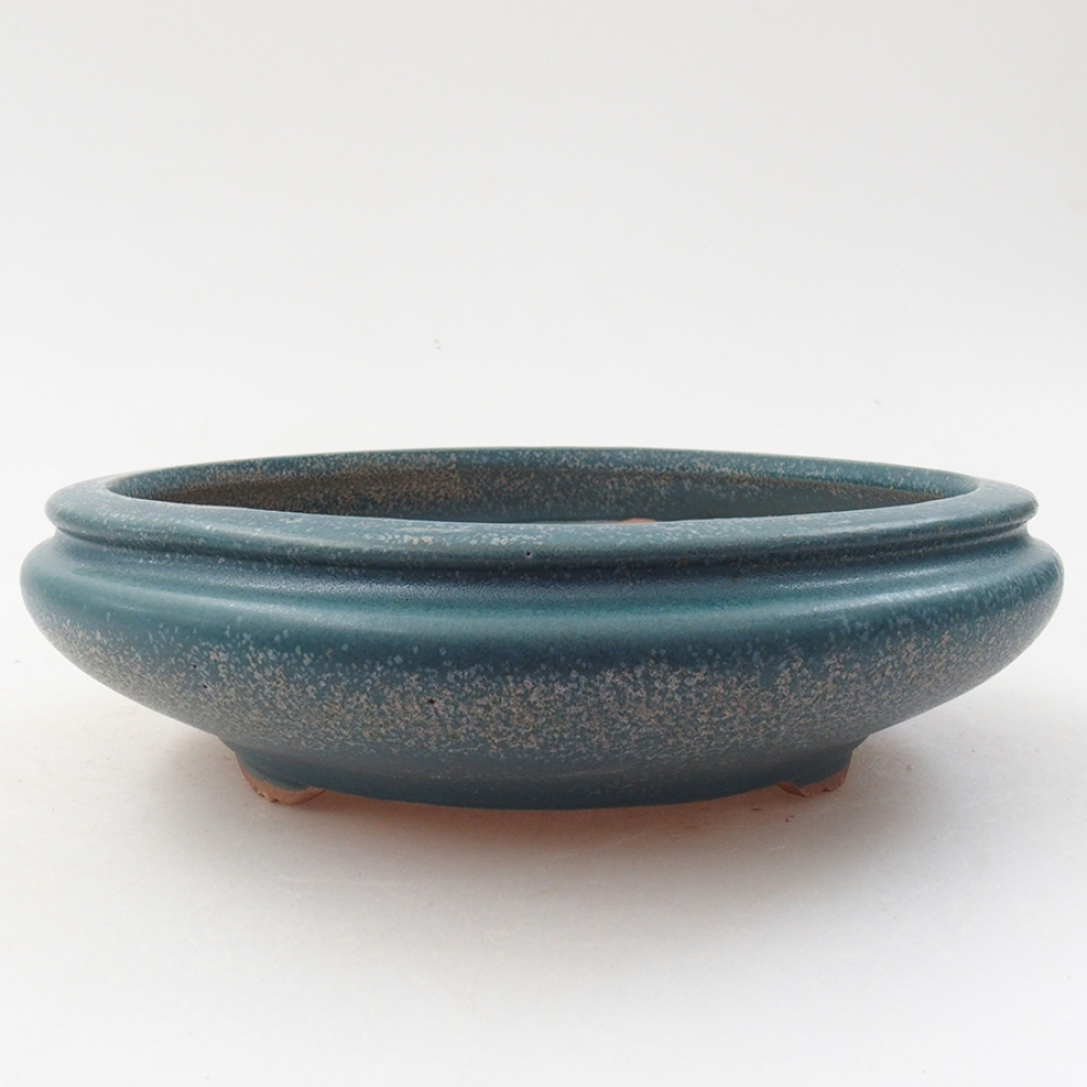 Keramik-Bonsaischale 15,5 x 15,5 x 5 cm, Farbe Blau