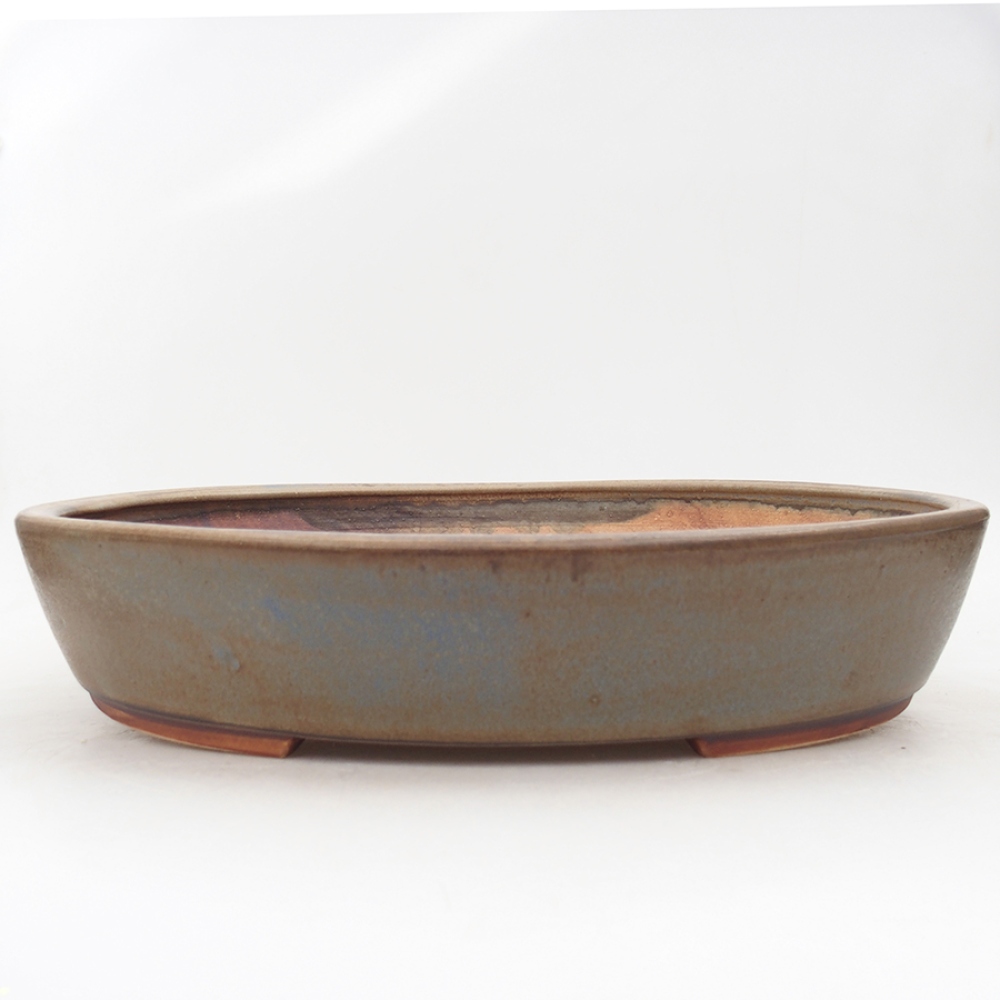 Keramik-Bonsaischale 32,5 x 28,5 x 6 cm, Farbe blau