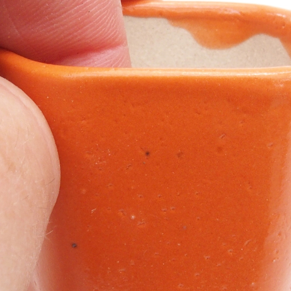 Mini aus Keramik, 5 x 5 x 5 cm, orange