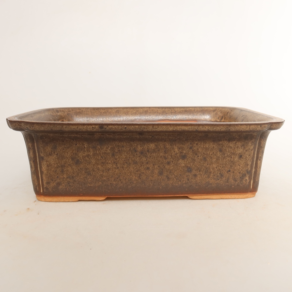 Keramikschale  20 x 15,5 x 5,5 cm, Farbe: braun