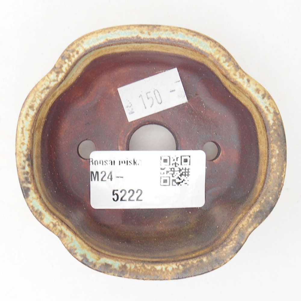 Bonsaischale aus Keramik 8 x 7,5 x 3,5 cm, Farbe Grün
