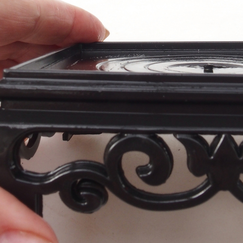 Bonsaitisch Kunststoff Quadratischer 11 x 11 x 3,5  cm, Farbe schwarz