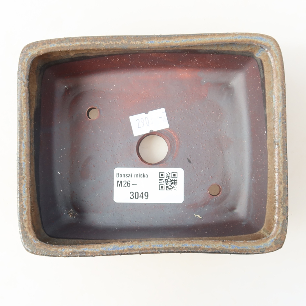 Keramik-Bonsai-Schale, 13,5 x 11 x 5 cm, Farbe: braun