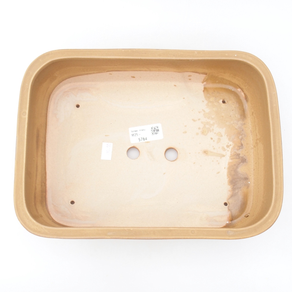 Keramik-Bonsaischale 28 x 21 x 7,5 cm, Farbe Beige
