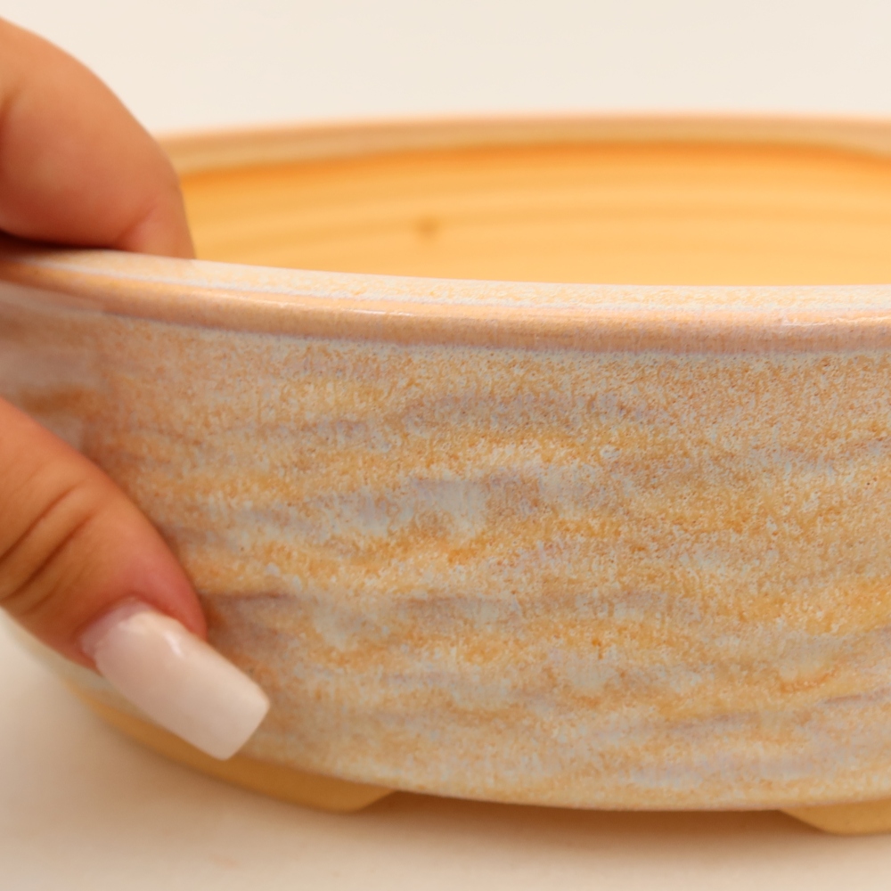 Keramik-Bonsai-Schale 27 x 27 x 7 cm, Farbe: Beige