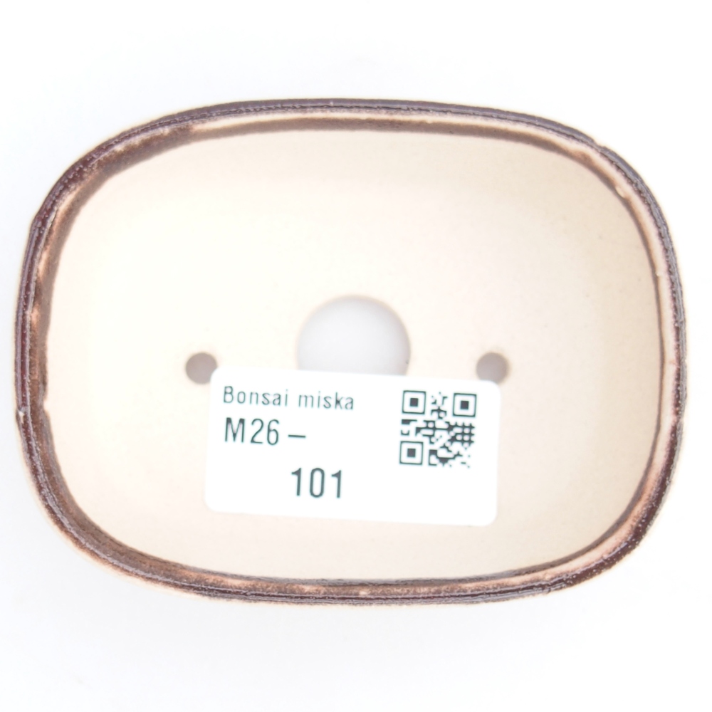 Mini-Bonsaischale 6 x 6 x 2,5 cm, Farbe rot