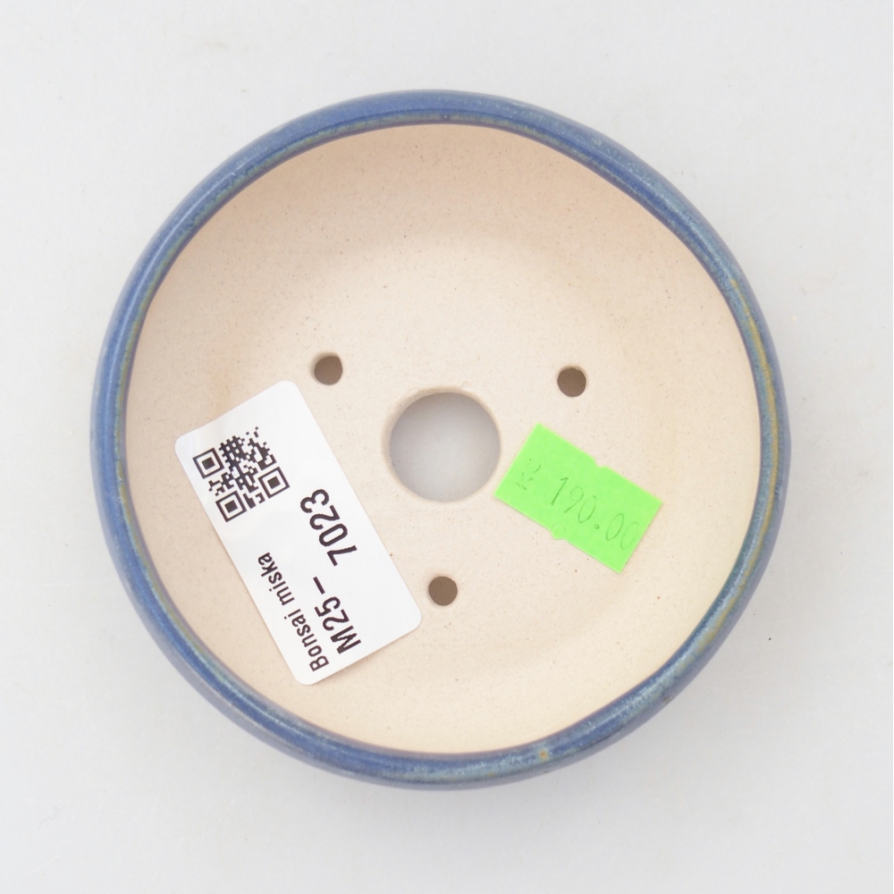 Bonsaischale aus Keramik 9 x 9 x 2,5 cm, Farbe blau