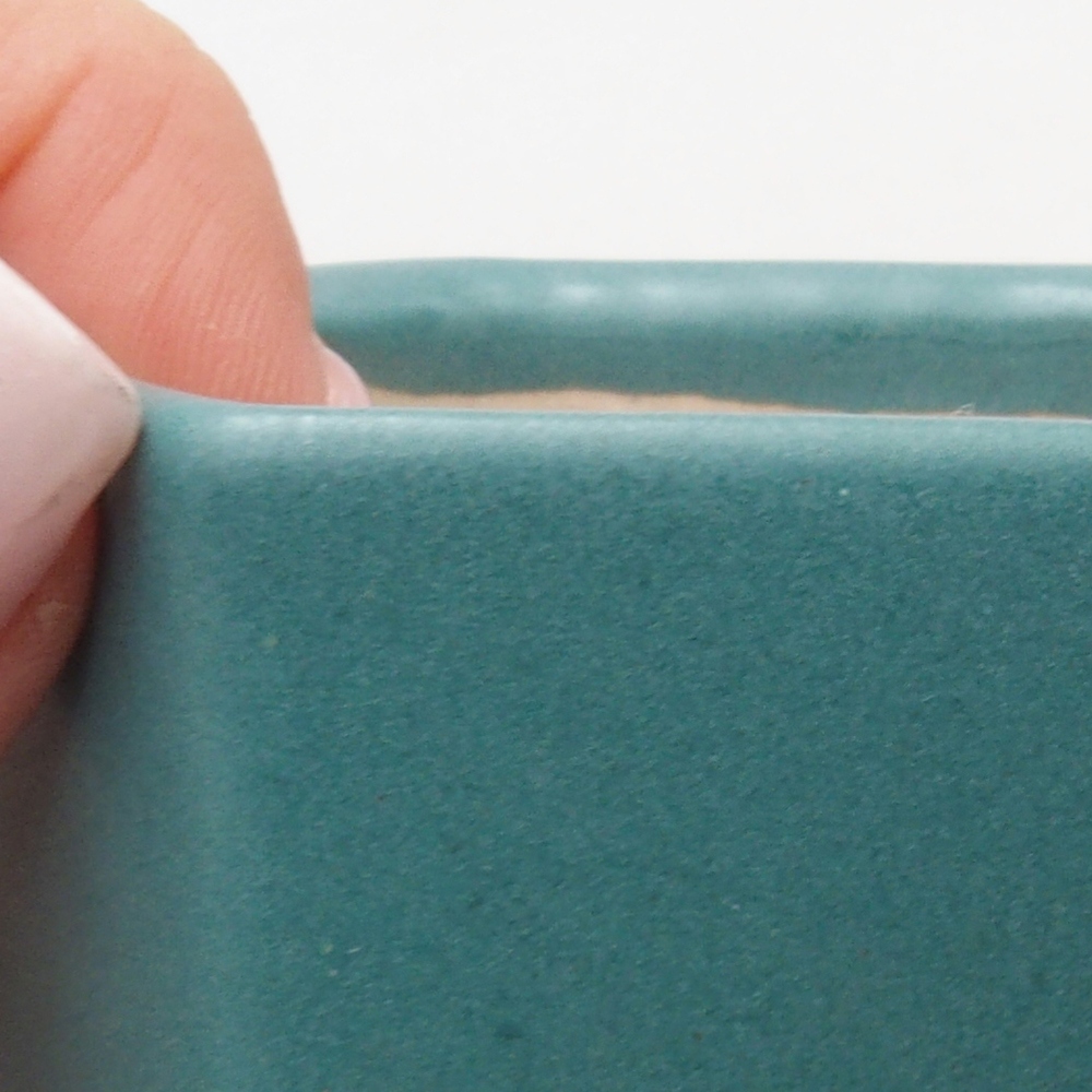 Keramik Bonsai Schale 6 x 6 x 4,5 cm, Farbe blau