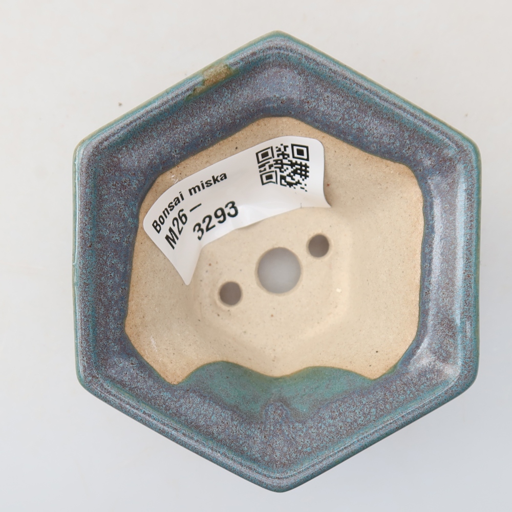 Keramik-Bonsai-Schale 8 x 7 x 3,5 cm, Farbe: grau