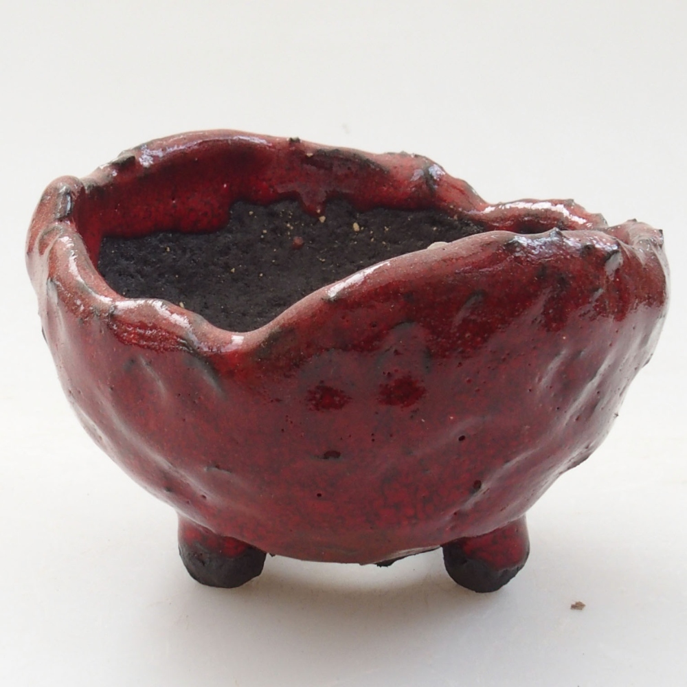 Keramikschale 7 x 6,5 x 5 cm, Farbe rot