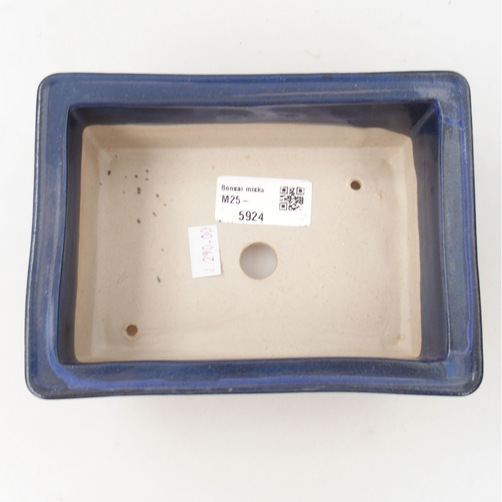 Keramik-Bonsaischale 16 x 12 x 4,5 cm, Farbe blau