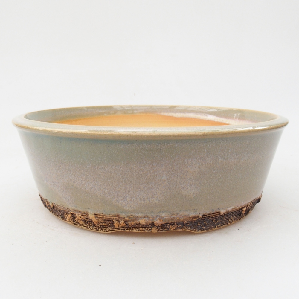 Keramik-Bonsaischale 18,5 x 18,5 x 6 cm, Farbe grün