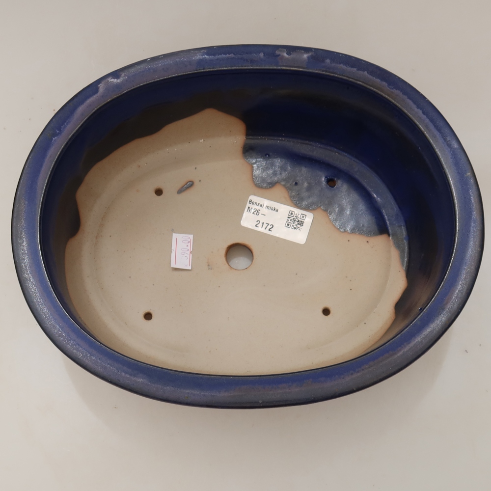 Keramik-Bonsai-Schale 23 x 19 x 8 cm, Farbe: Blau