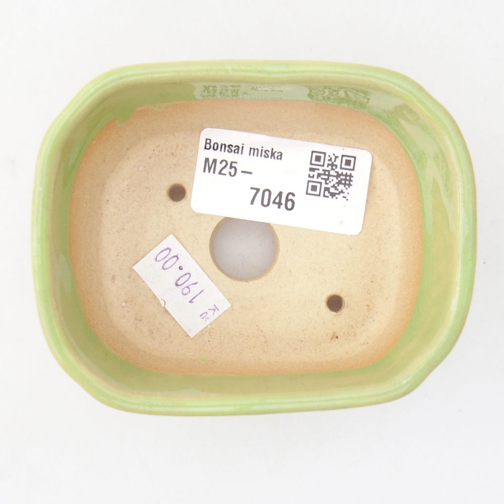 Bonsaischale aus Keramik 8,5 x 7 x 3,5 cm, grün