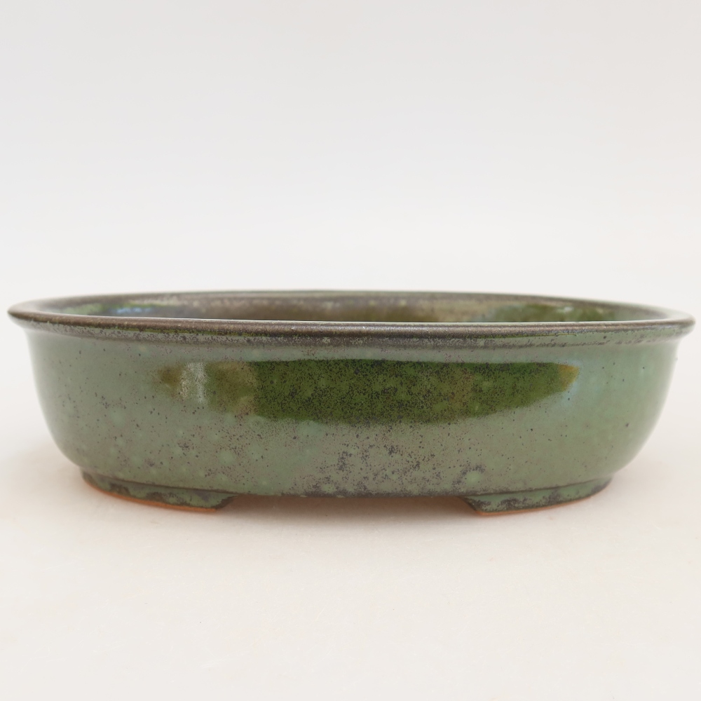 Keramik-Bonsai-Schale 19 x 14,5 x 5 cm, Farbe: grün