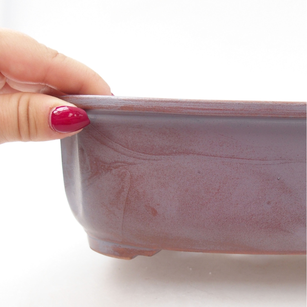Keramik-Bonsaischale 24,5 x 21 x 7 cm, Farbe Metallische