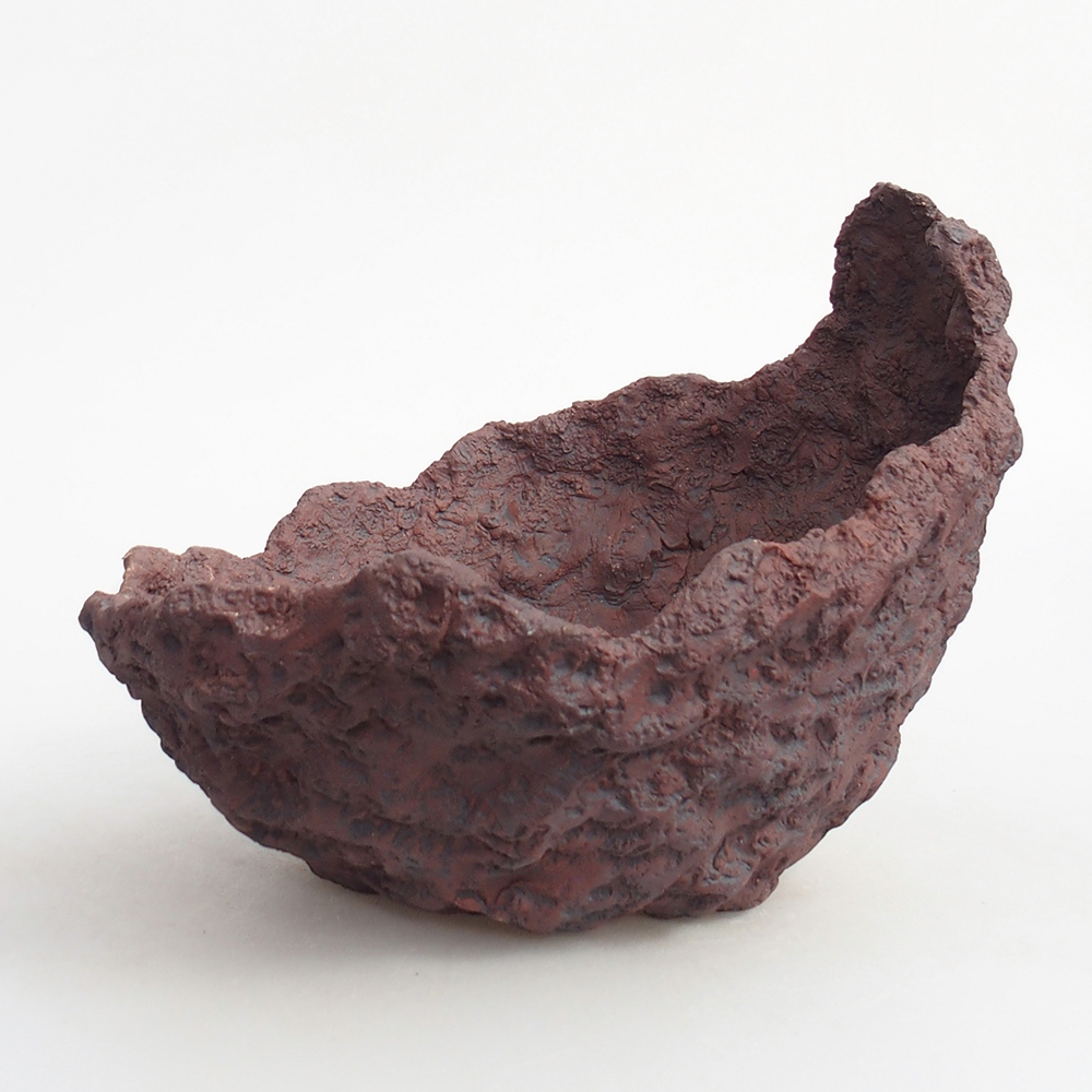 Keramikschale 19 x 15 x 14 cm , Farbe braun