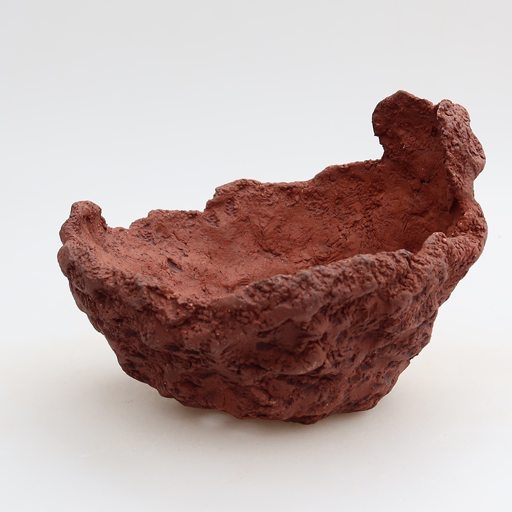 Keramikschale 14 x 13 x 11,5 cm, Farbe: braun