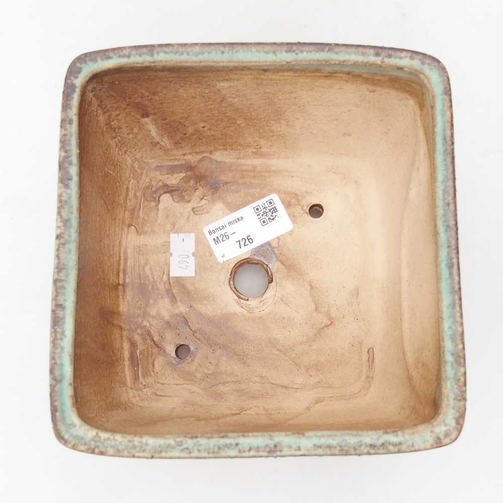 Bonsaischale aus Keramik 16 x 16 x 10 cm, grün