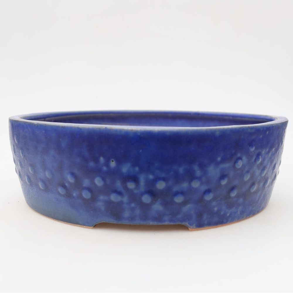 Bonsaischale aus Keramik 24 x 24 x 7 cm, Farbe blau