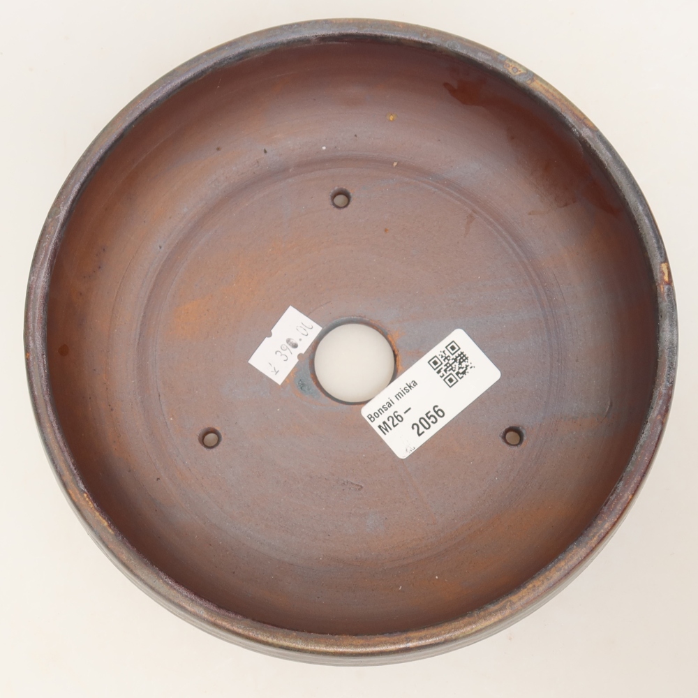 Keramik-Bonsai-Schale, 17 x 17 x 5,5 cm, Farbe: braun