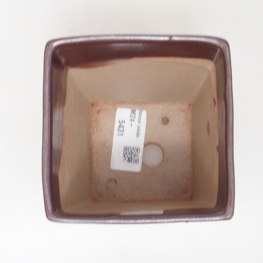Keramik-Bonsaischale 9 x 9 x 12 cm, Farbe braun