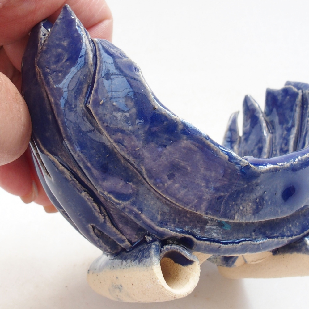 Keramikschale 8 x 6 x 7 cm, Farbe blau