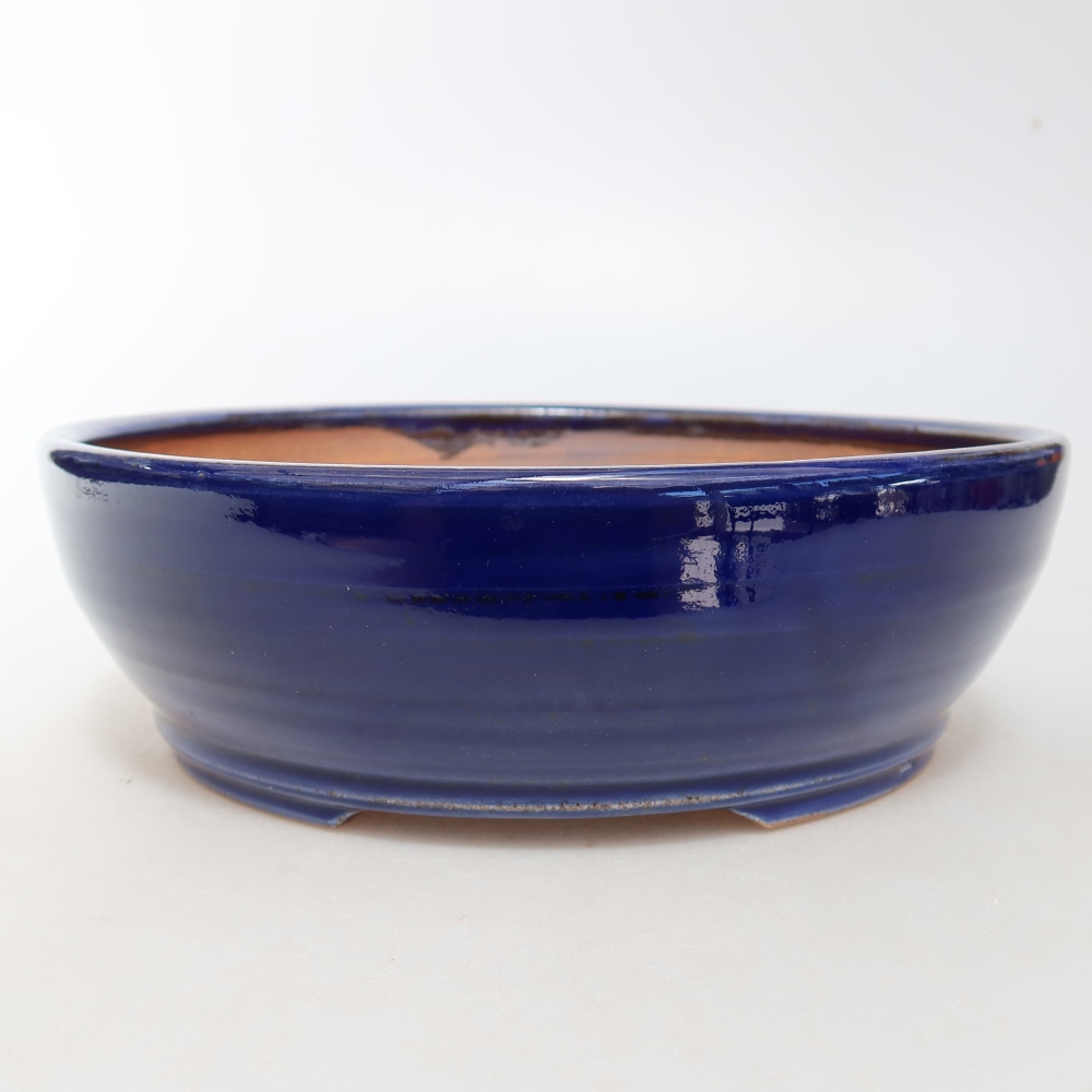 Bonsaischale aus Keramik 19 x 19 x 6 cm, Farbe blau