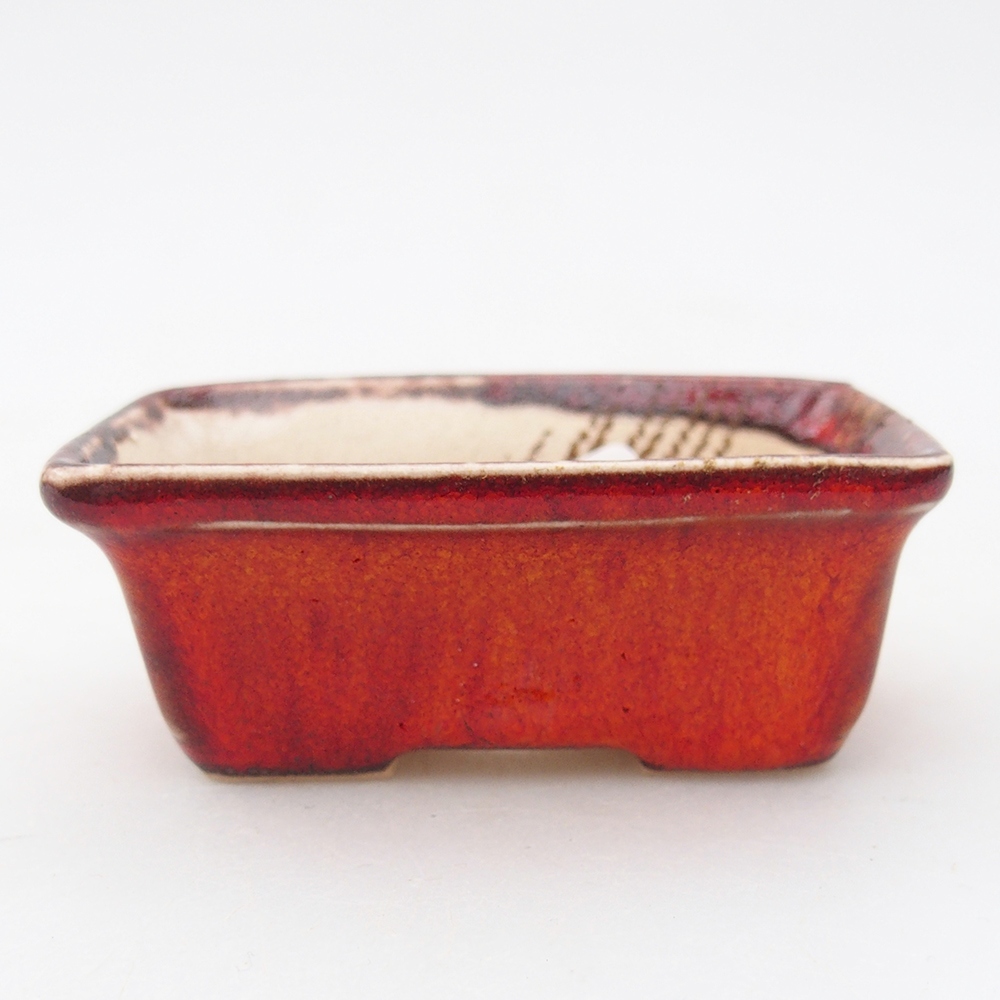 Mini-Bonsaischale 6,5 x 4,5 x 2,5 cm, orange