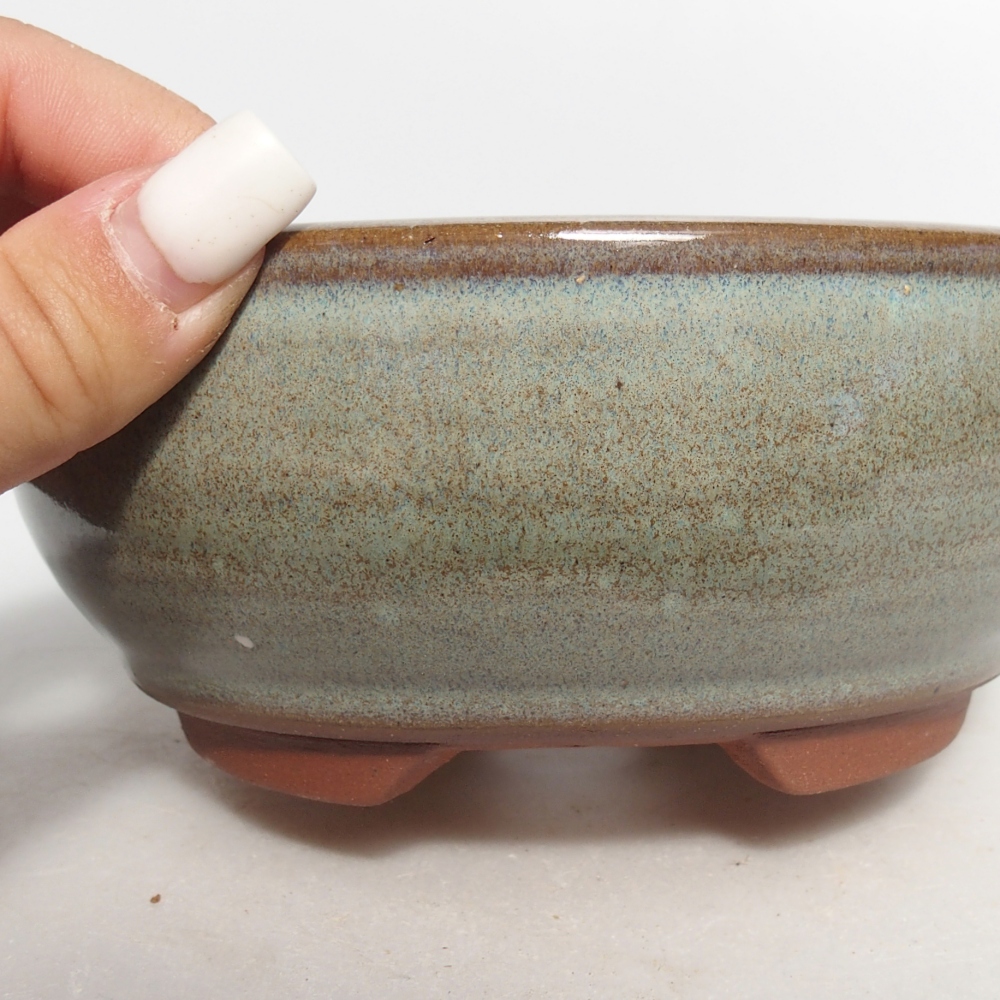 Bonsaischale aus Keramik 14 x 14 x 6 cm, grün