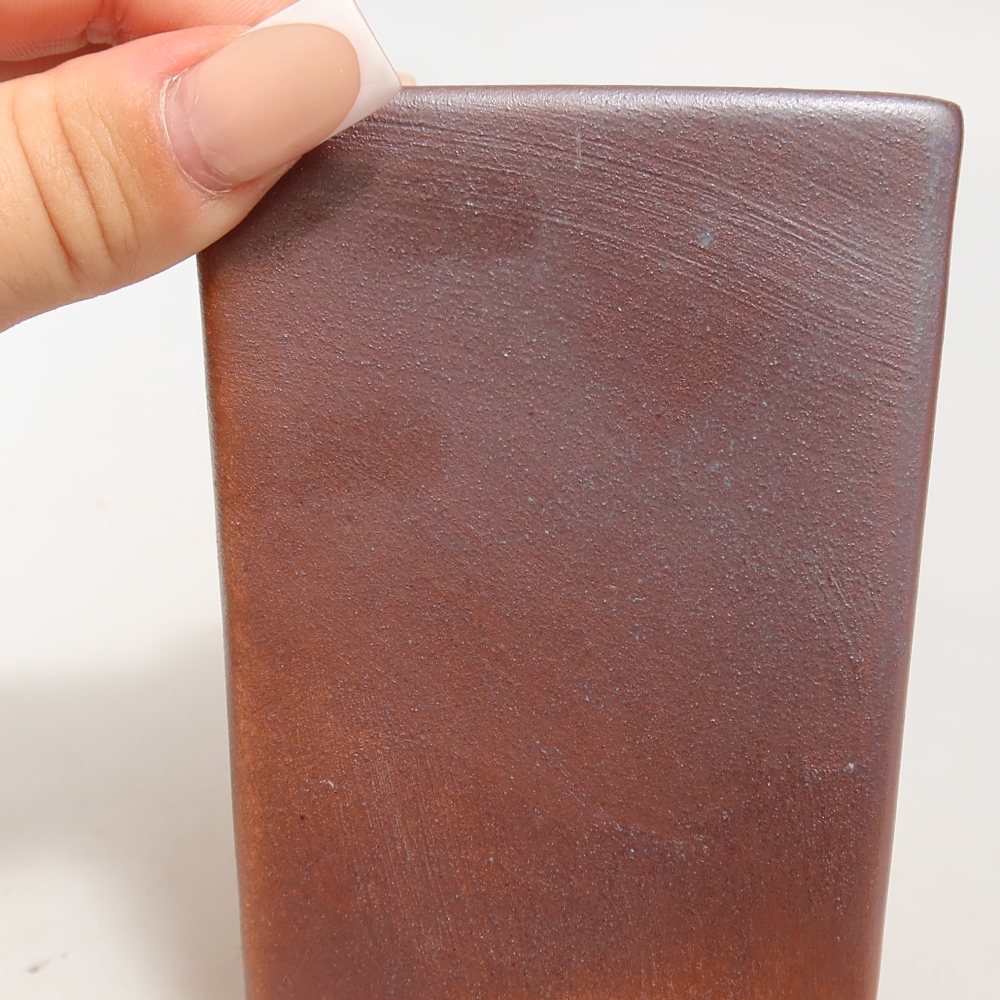 Bonsai-Schale aus Keramik, 7,5 x 7,5 x 9,5 cm, metallfarben