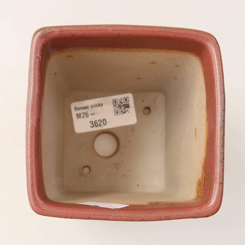 Keramik-Bonsai-Schale 9 x 9 x 11,5 cm, Farbe: Rosa