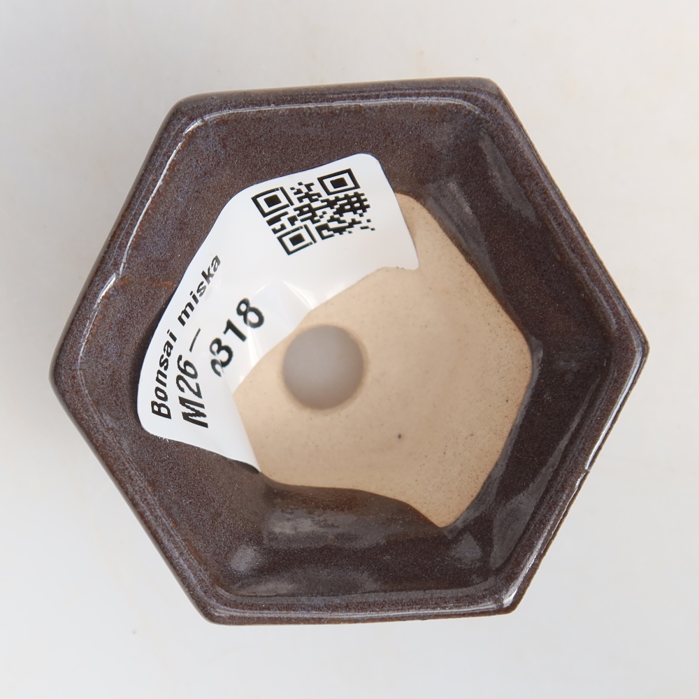 Keramik-Bonsai-Schale, 5,5 × 5 × 3 cm, Farbe: Grau