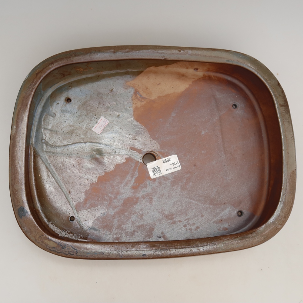 Keramik-Bonsai-Schale 32 x 24,5 x 6,5 cm, Farbe: Braun