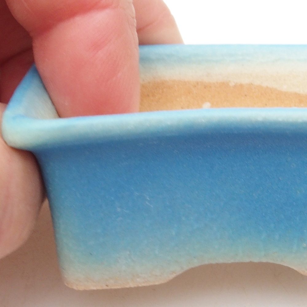 Mini-Bonsaischale 5,5 x 4 x 2,5 cm, Farbe blau