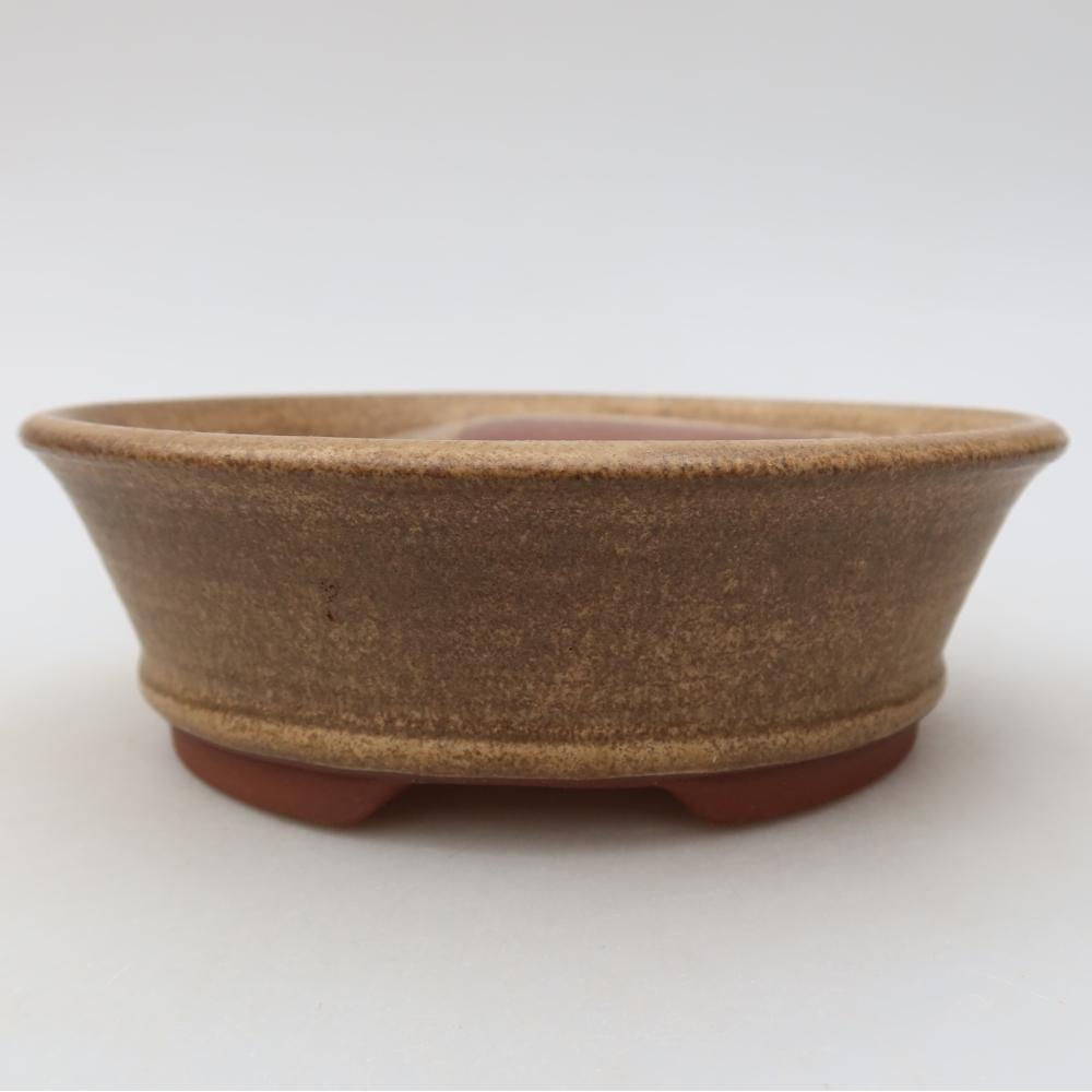 Bonsaischale aus Keramik 16 x 16 x 5 cm, braun