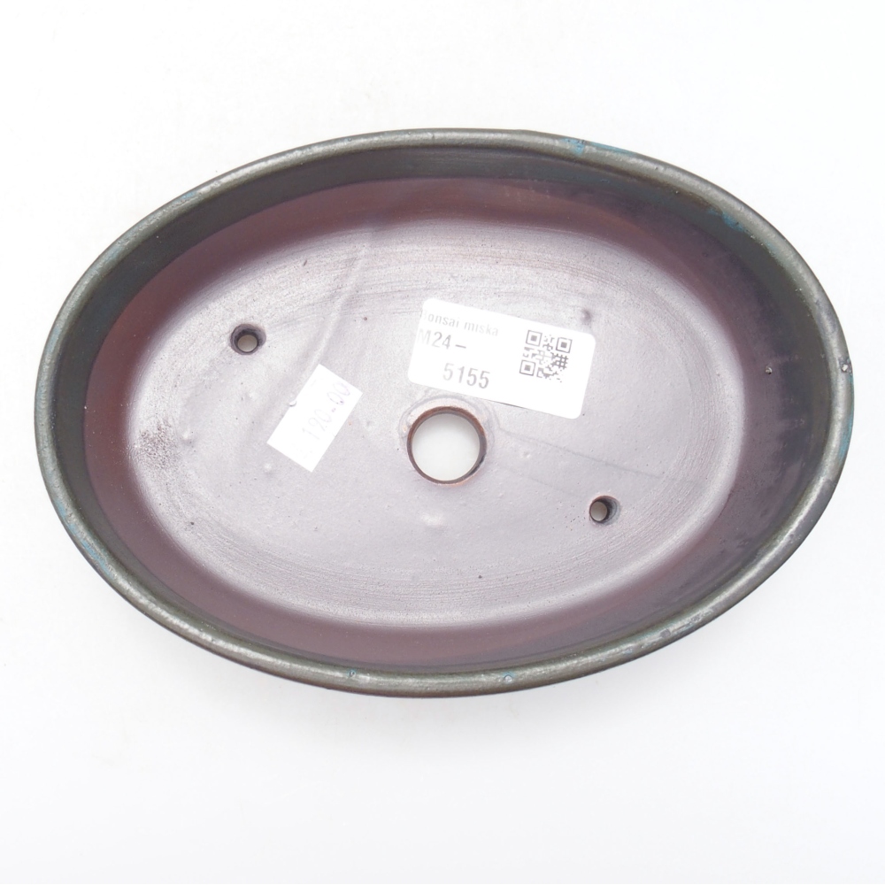 Keramik-Bonsaischale  16 x 11,5 x 4 cm, Farbe grau