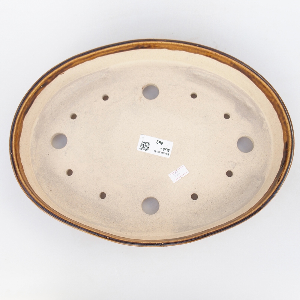 Bonsaischale aus Keramik 31 x 23 x 5 cm, braun