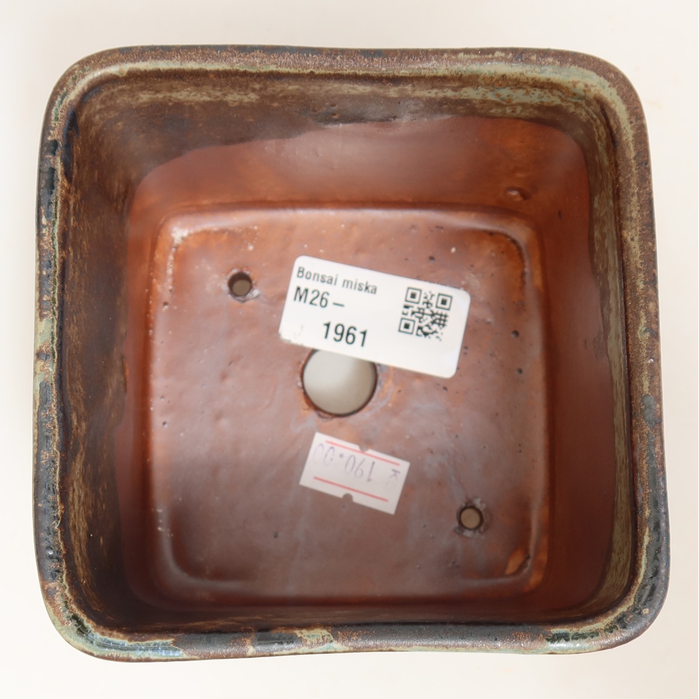 Keramik-Bonsai-Schale 10 x 10 x 8,5 cm, Farbe: braun