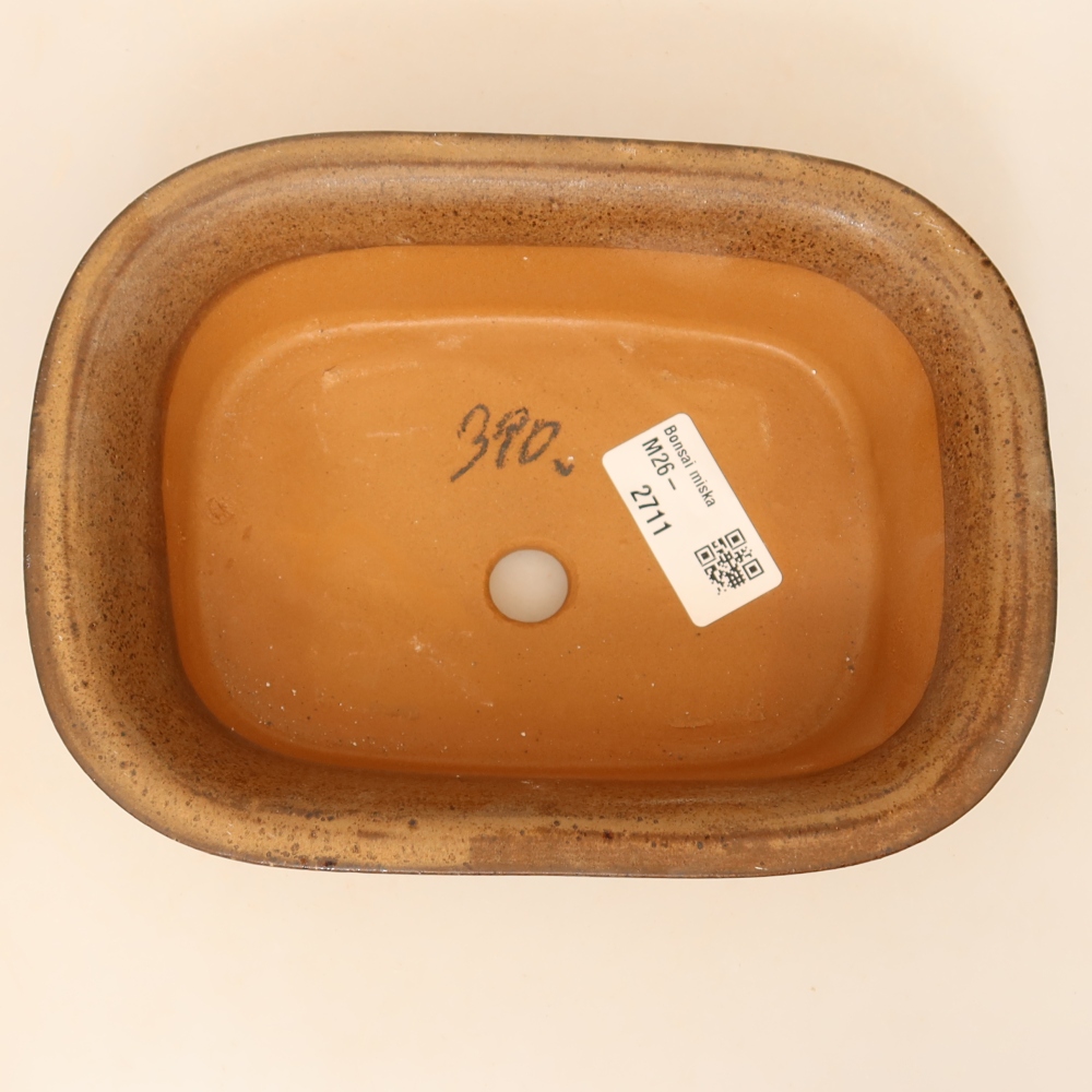 Keramikschale  18 x 13 x 5,5 cm, Farbe: braun