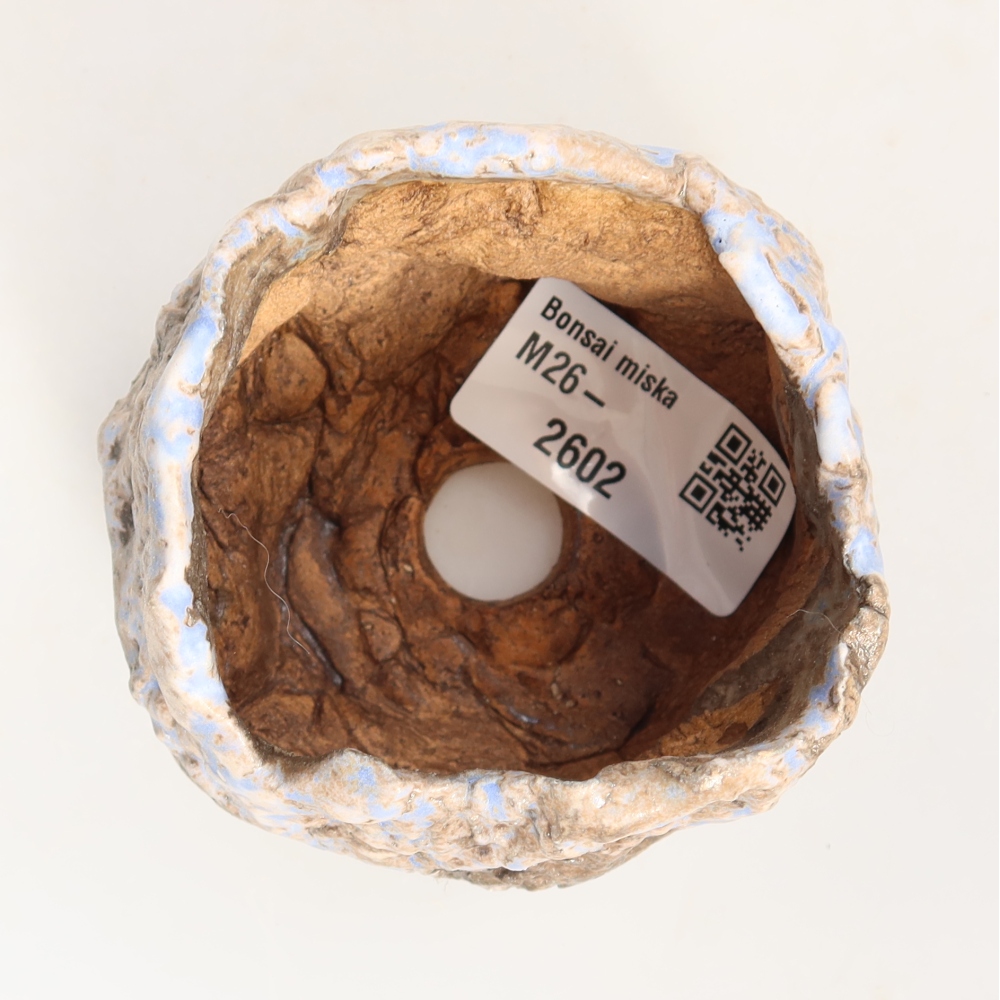 Keramikschale  7 x 7 x 6 cm, Farbe: blau-braun