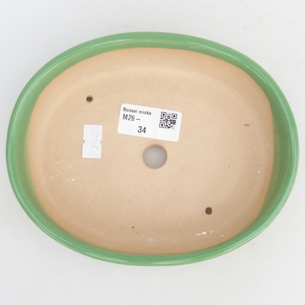 Bonsaischale aus Keramik 17 x 14 x 4 cm, grün