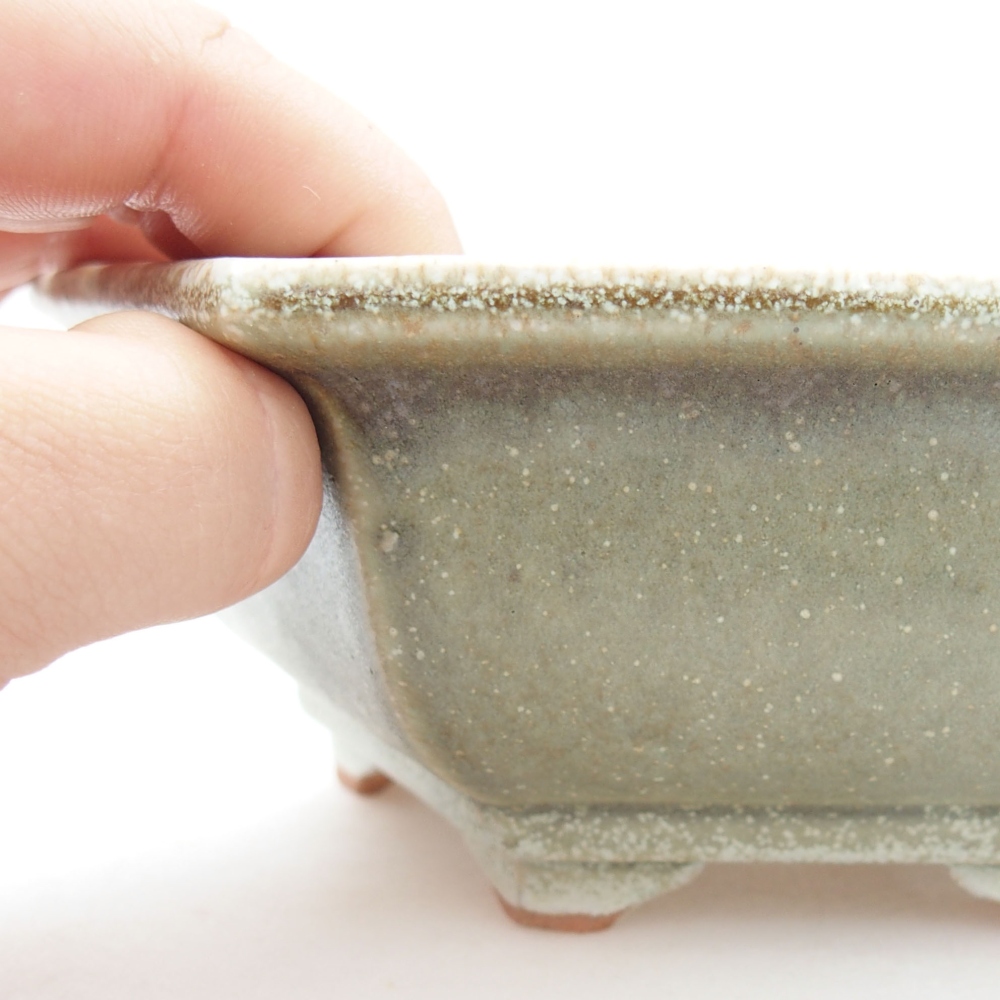 Keramik-Bonsaischale 17 x 15 x 6 cm, Farbe Grün