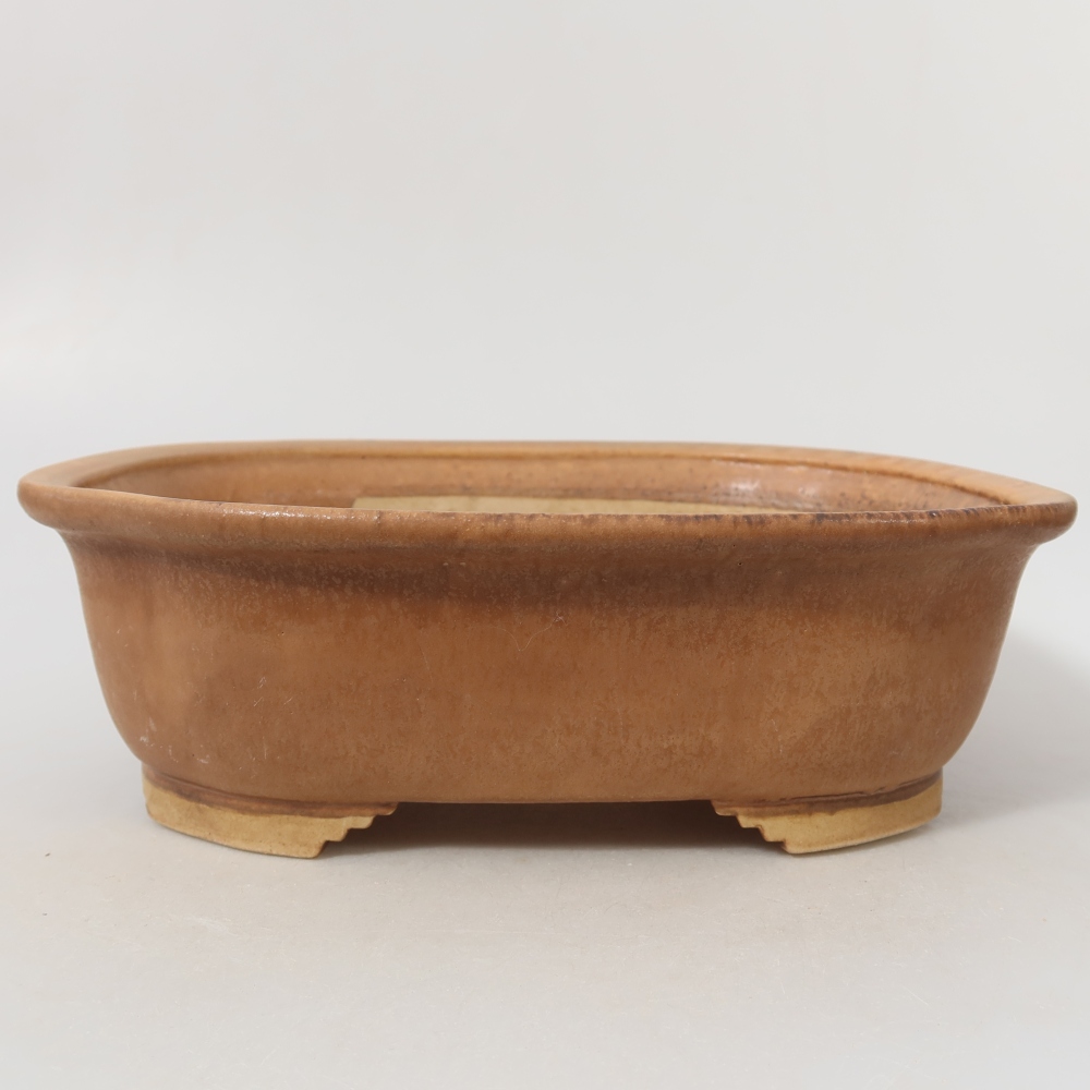 Keramik-Bonsai-Schale, 25 × 21,5 × 7,5 cm, Farbe: Rosa