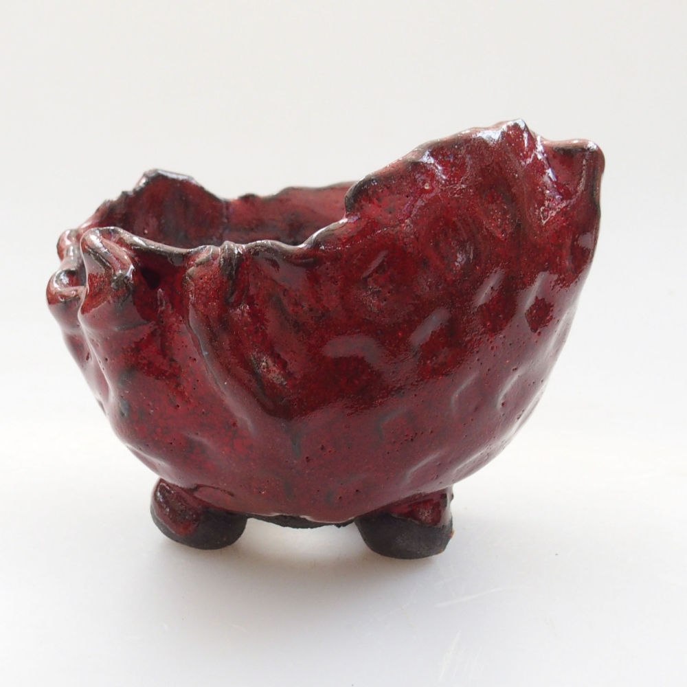Keramikschale 8 x 7 x 7 cm, Farbe rot