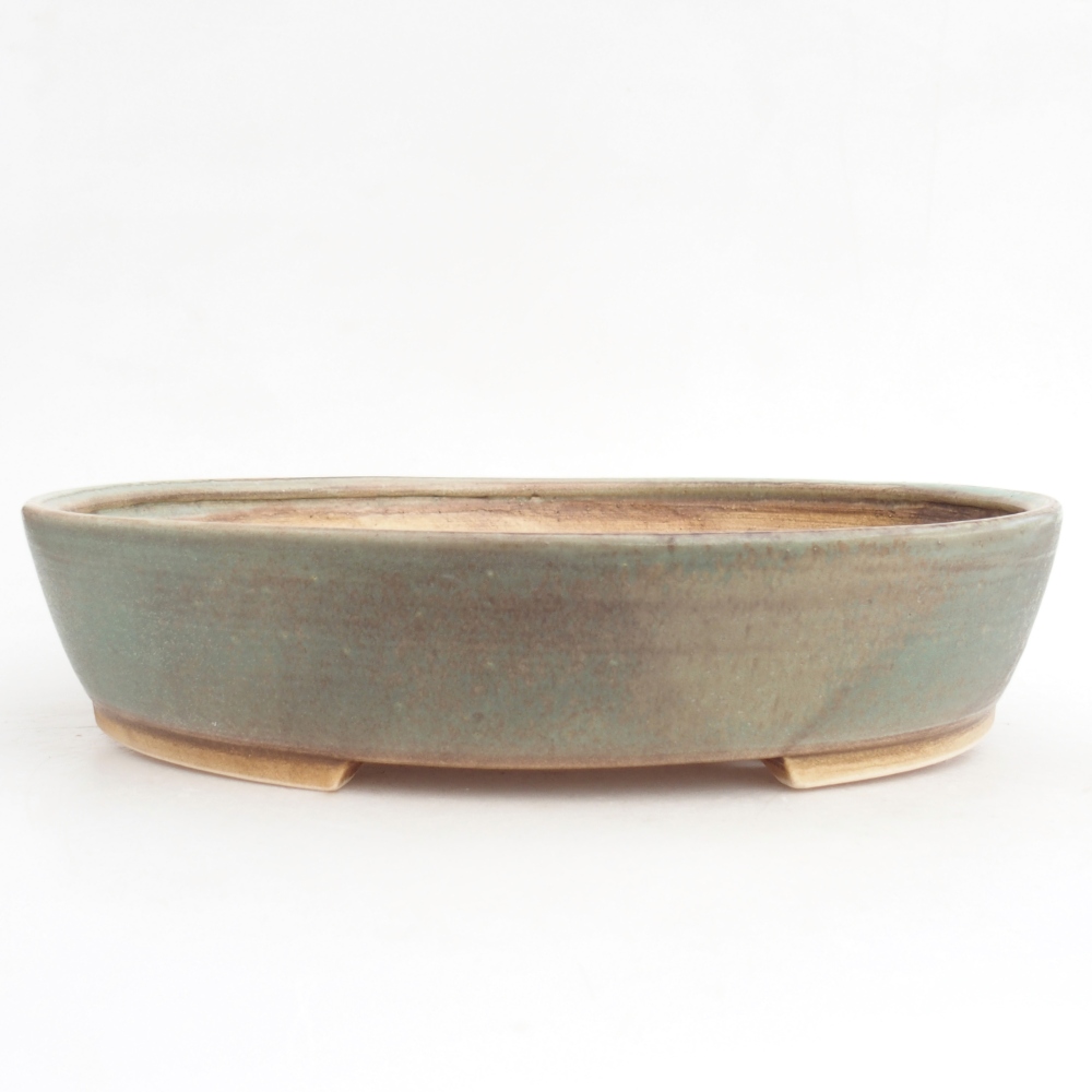 Bonsaischale aus Keramik 28,5 x 25 x 6 cm, grün