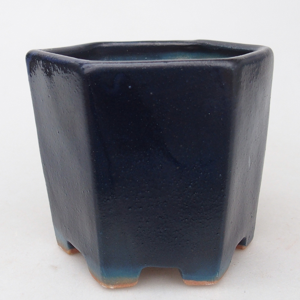Bonsaischale aus Keramik 9,5 x 8,5 x 8 cm, Farbe blau