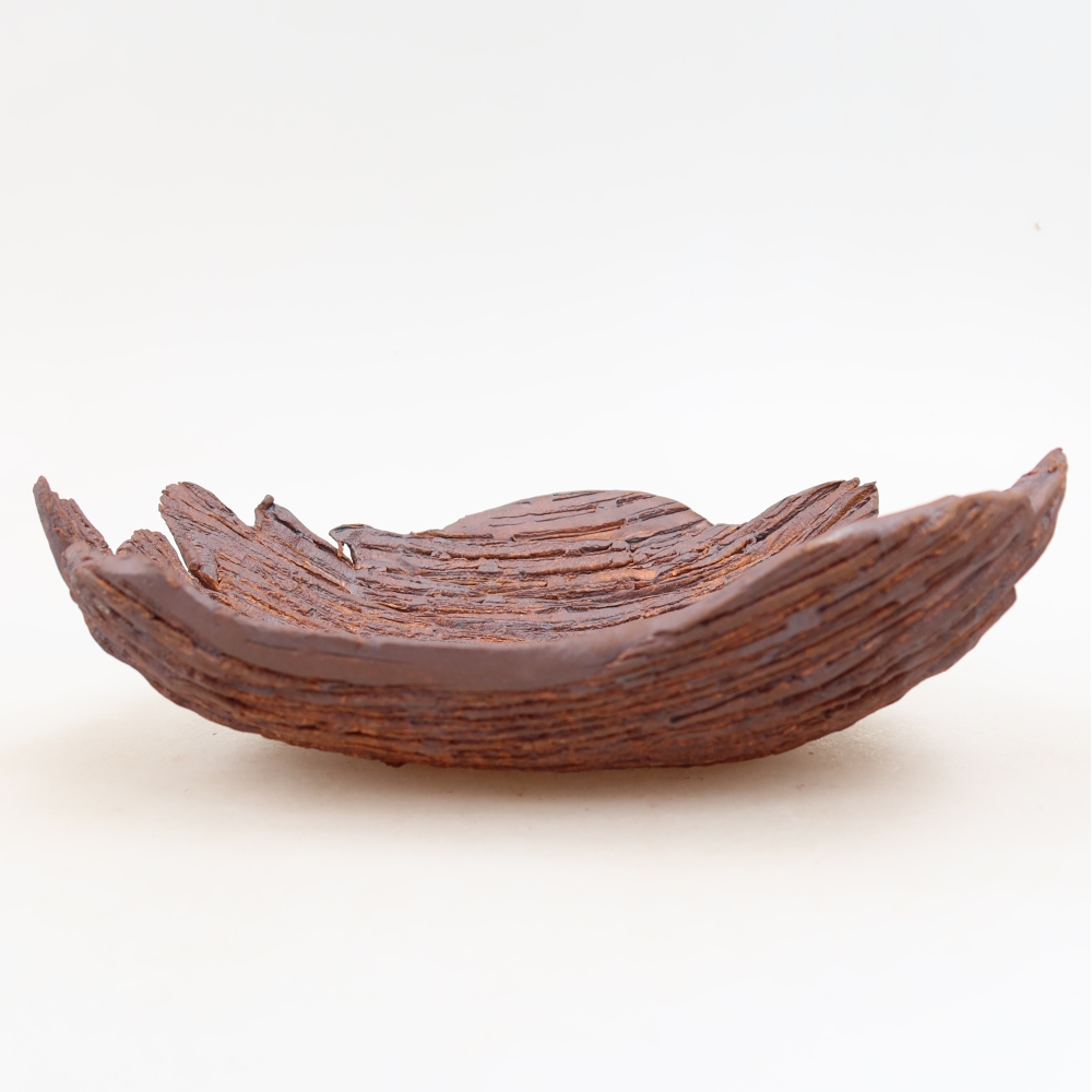 Keramikschale  20 x 15,5 x 6 cm, Farbe: braun